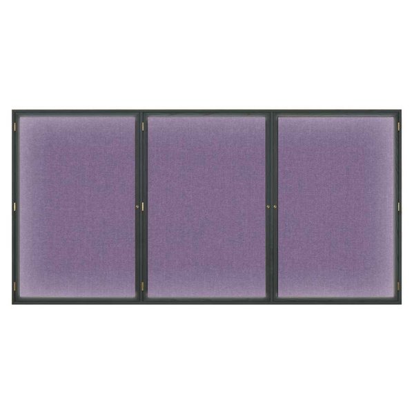 United Visual Products Open Faced Easy Tack Board, 72"x48", Blue Fabric/Bronze UV9010AEZ-BLUE-BRONZE